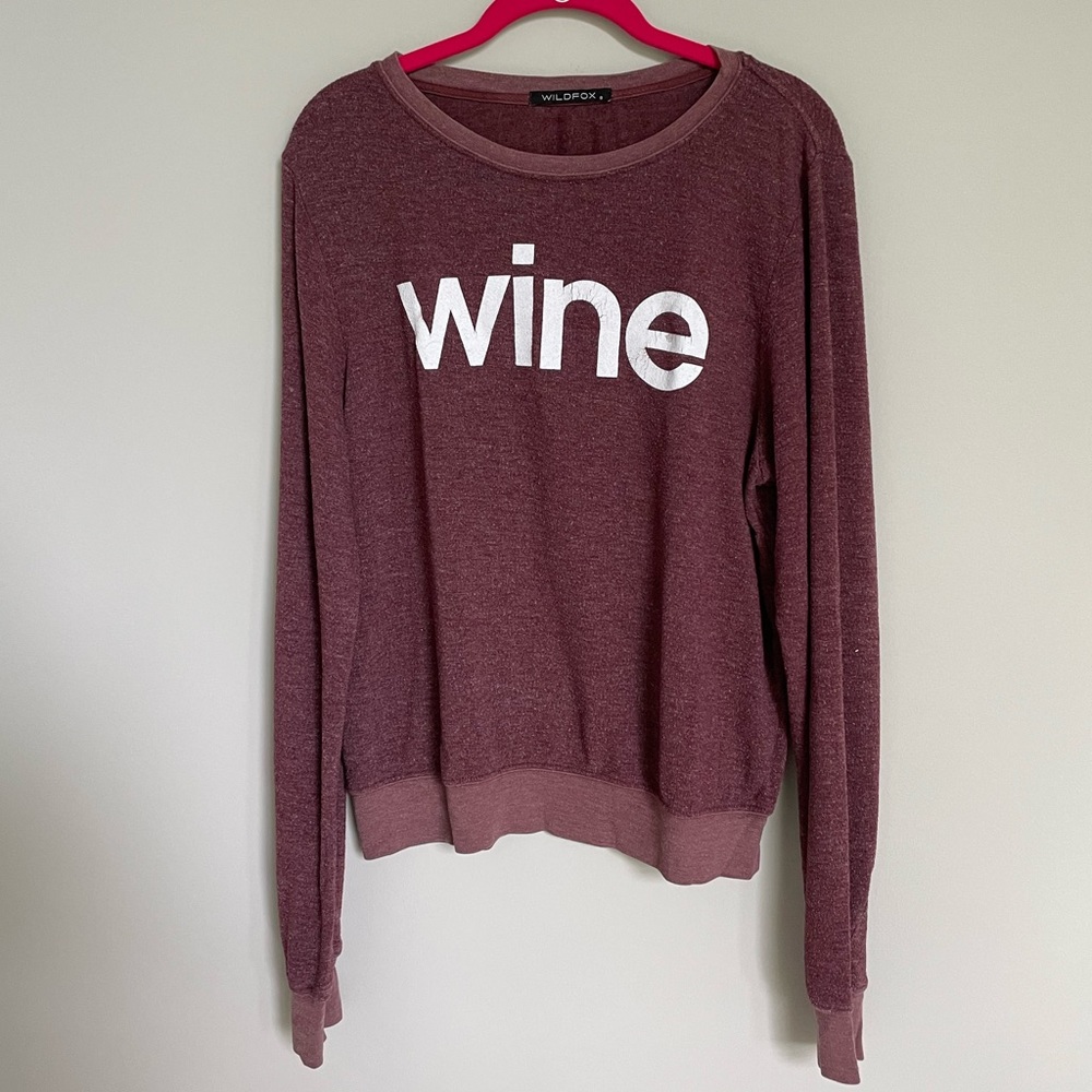 Wildfox “WINE” long sleeve sweatshirt jumper sweater